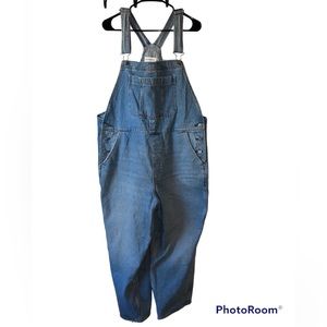 NWT Abercrombie and Fitch Ankle Length Denim Overalls size XL. Runs large.